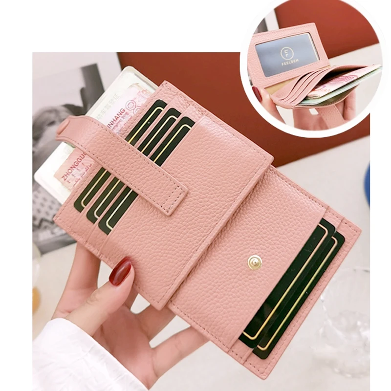 Pemegang kartu kulit asli huruf kustom untuk pria wanita desain mewah mode nama kustom dompet kasual Mini tas kartu ramping