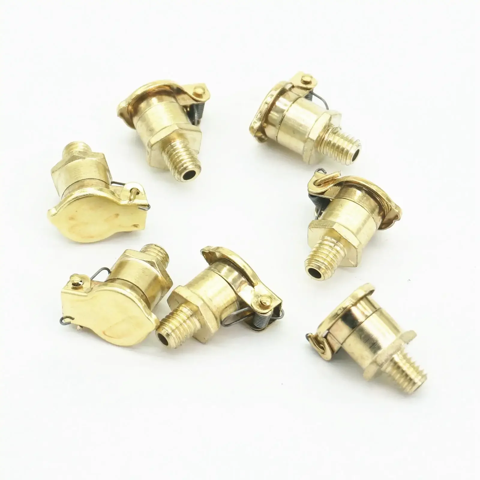 20pcs M6x1mm Male Thread Brass Plated Zinc Alloy Oil Cup Oil Port Cap Oiler Flip Cap Cover For Genertor Engine Bottom Brackets