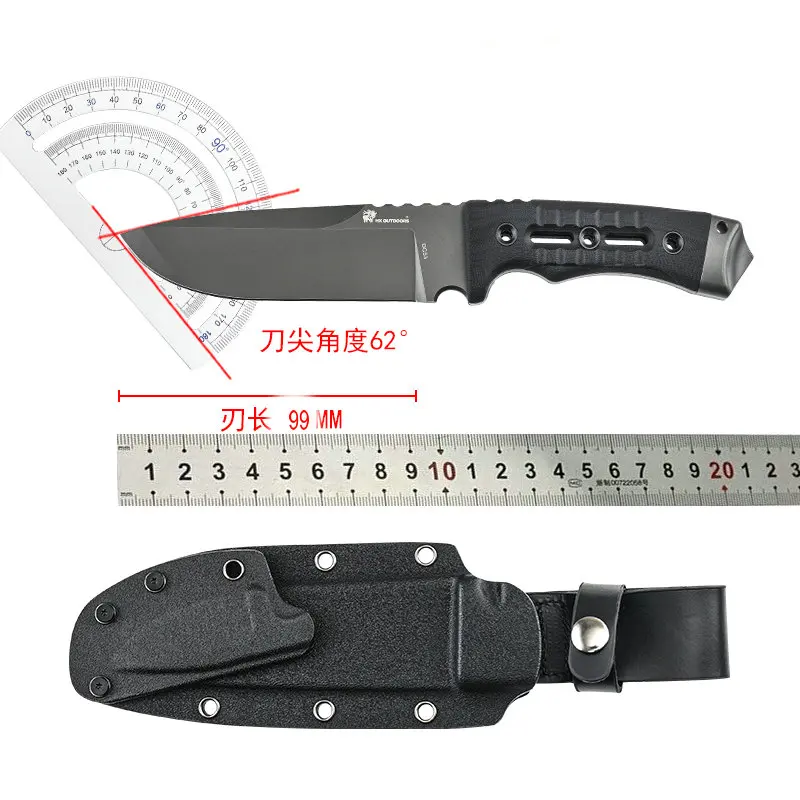 

Hx Outdoors Ultimate Survival Knife Camping Knives Hunting Jungle Knife Fish Tool,G10 Handle With Small Knife Kydex Dropshipping