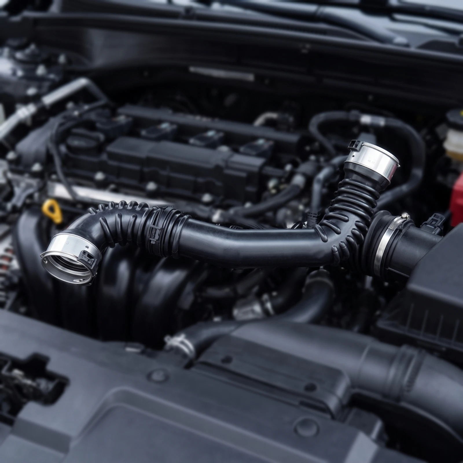 Intercooler Hose with Air Outlet Tube OE Quality Turbo Intercooler Charge Pipe Charge Air Pipe Corrugated Curved for Engine Bay
