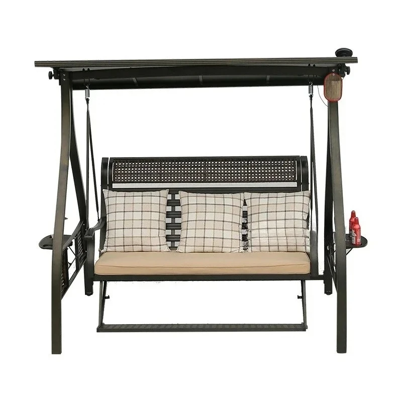 Balcony indoor home park Internet celebrity rocking chair wrought iron double, swing chair