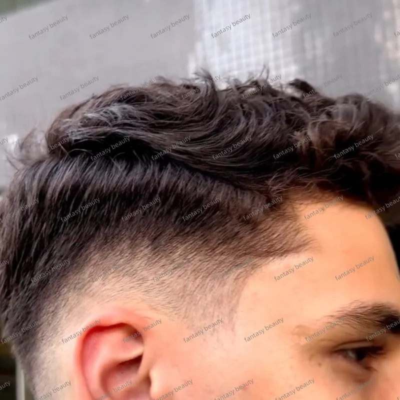 

Полная кожа, полиуретановая основа, прочный тонкий мужской парик 0,04-0,05 мм, натуральные волосы, 100% оригинальные человеческие волосы, мужской протез волос, мужской парик