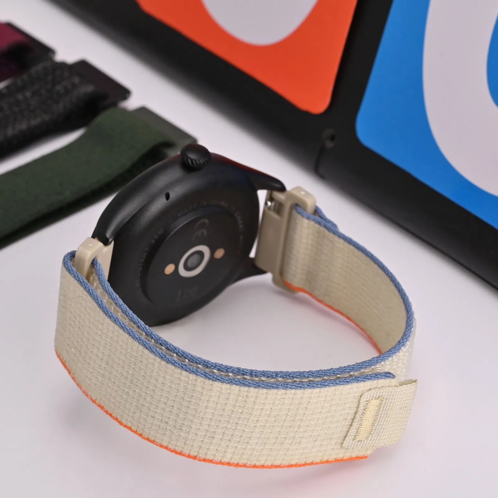 BISONSTRAP Adhesive Nylon Watch Strap, Looped Strap, Replaceable and Adjustable 16mm, 18mm, 19mm, 20mm, and 22mm Quick Release