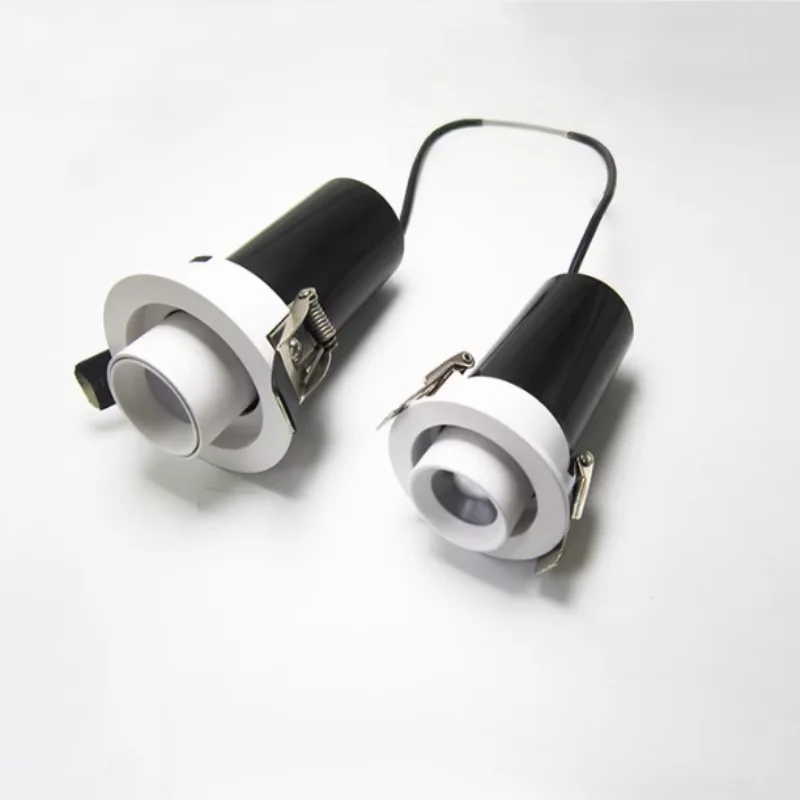 Stretching Small Spotlights with Embedded Adjustable-Angle Snout Lamps, with Opening Diameters of 45/55/75 MM