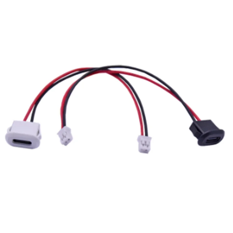 10 buah USB Tipe C konektor Jack wanita tipe-c dengan gesper kartu arus tinggi pengisian cepat Port Jack USB-C colokan pengisi daya B