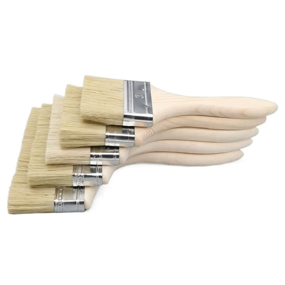 Kwast met houten handvat en haren Utility Paint Paint Tool Chip Penselen Verdikte acrylverfborstel