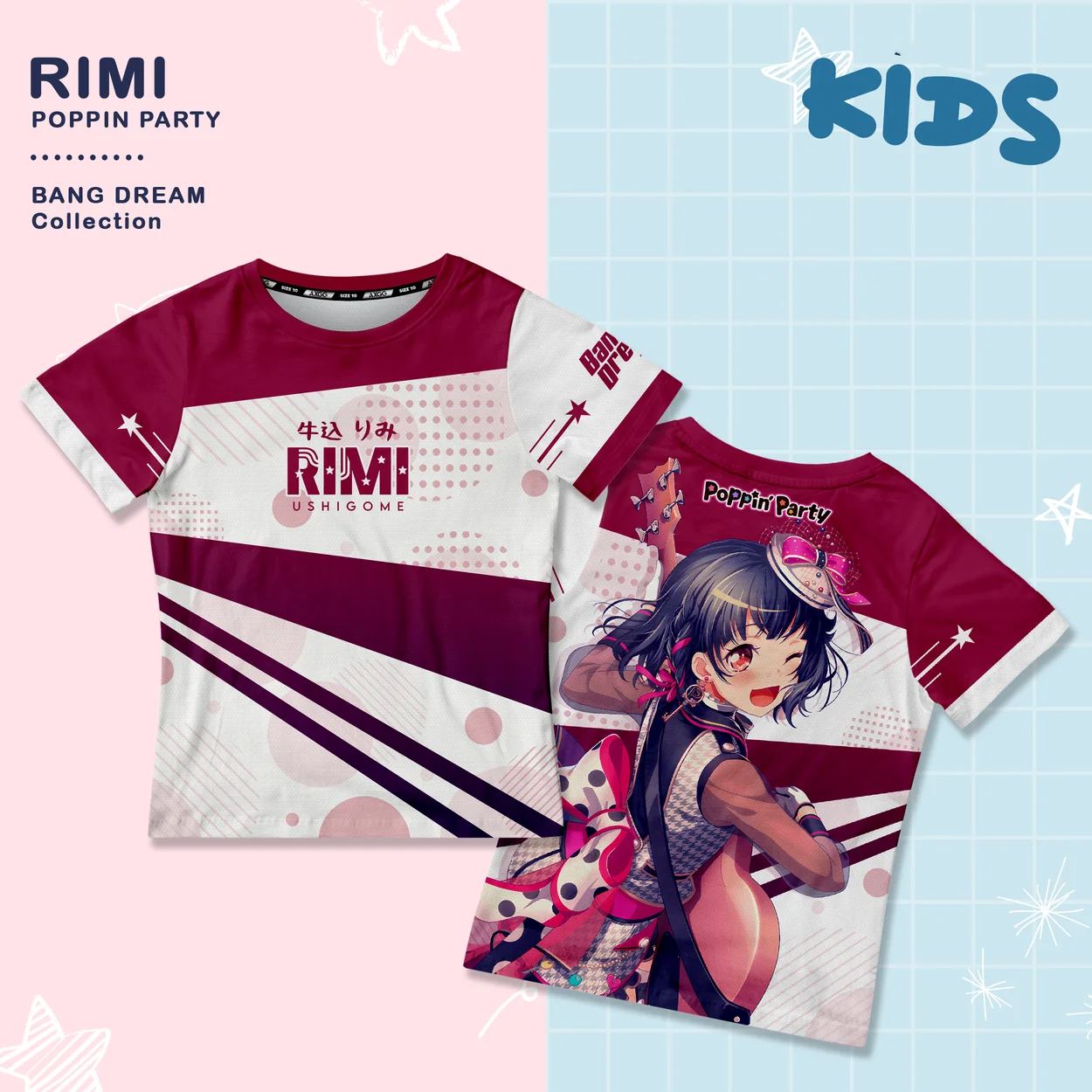 BanG Dream! T-shirt Girl Band Poppin' Party Rimi Arisa 3D Print Anime Tshirt For Men Women Short Sleeve Tee Harajuku Kid Y2k Top