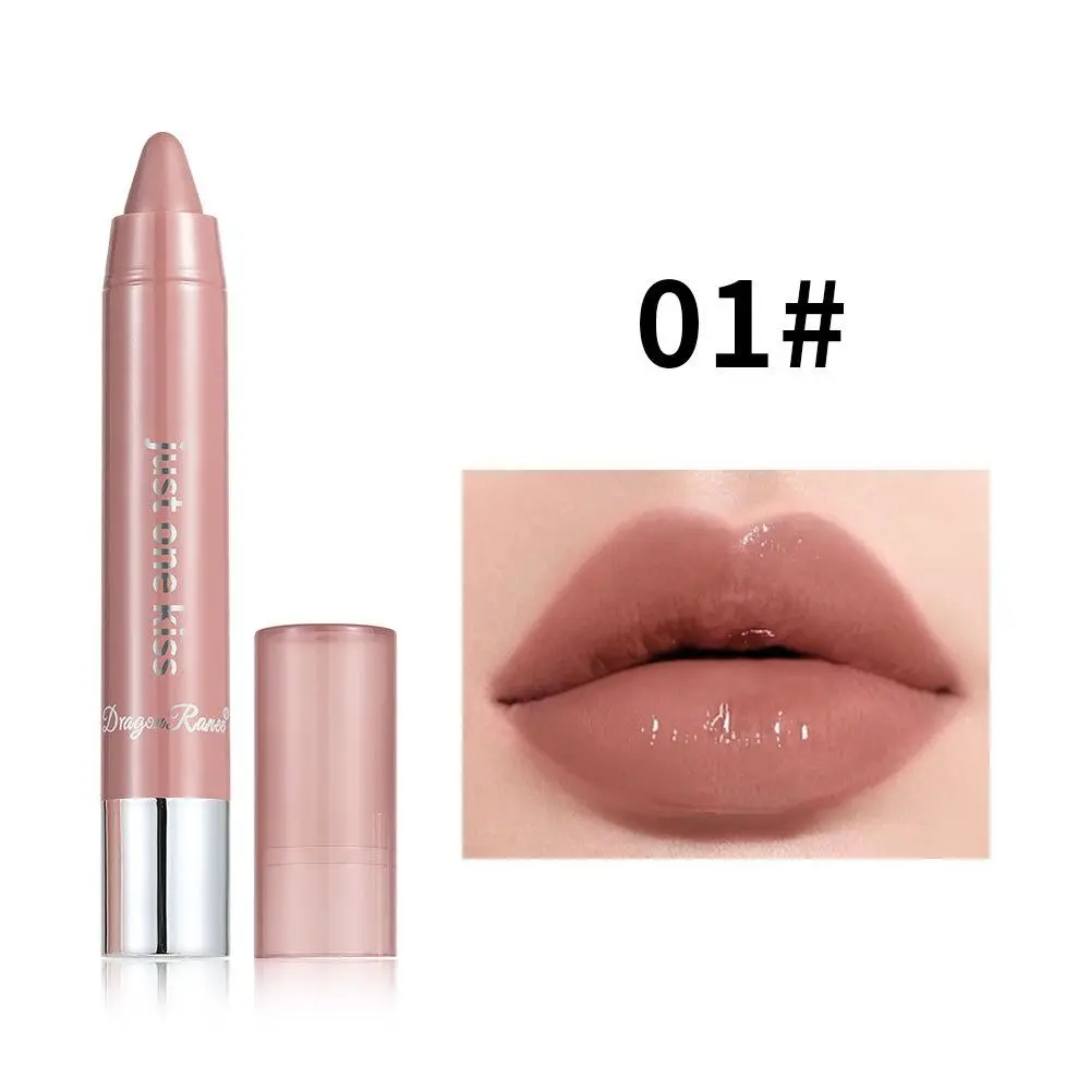 Smooth Moisturizing ลิปสติก Crayon Non-stick No Fade Lip Stick Sweat Proof Long Lasting Lip Liner ผู้หญิง