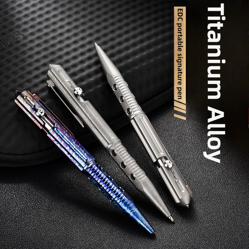 

Tactical Titanium Alloy Pen Outdoor Titanium Pen Survival Gear for Hiking Survival Camping Metal Writing Instrument Adventure