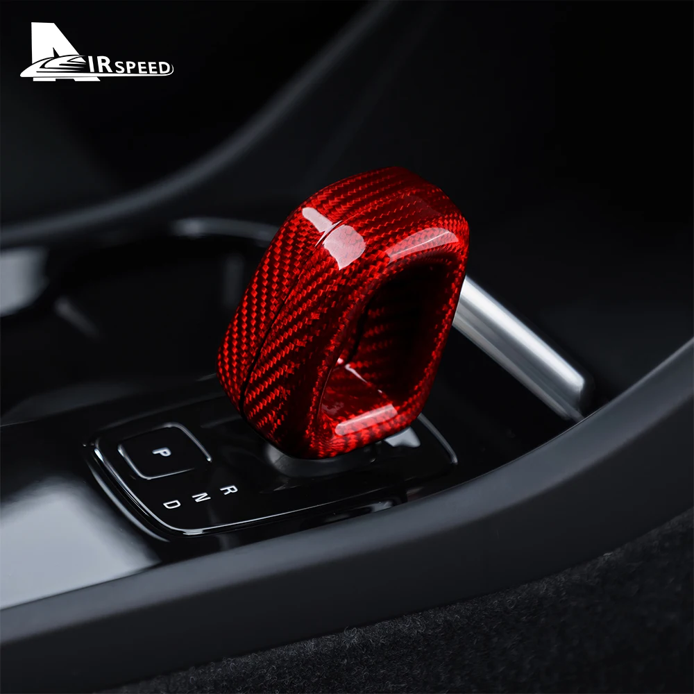 

Real Carbon Fiber For Volvo XC60 S60 S90 C40 XC90 V90 XC40 Car Central Control Gear Shift Knob Cover Head Sticker Accessories