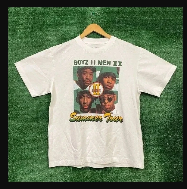 

Vintage 1995 Boyz II Men Summer Tour 1995 T-shirt American Band Singer T-shirt Men Street Hip-hop Short-sleeved Women Cotton Top