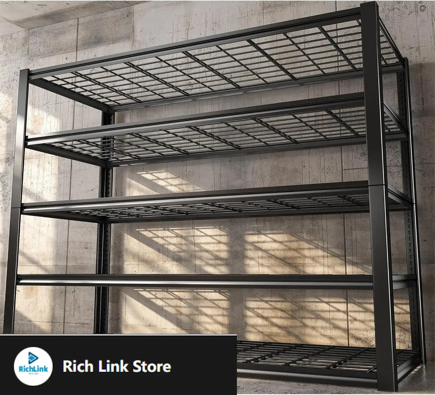 

3000LBS Garage Shelving Heavy Duty 48.2''W Storage Shelves 72''H Adjustable 5 Tier Metal Shelves
