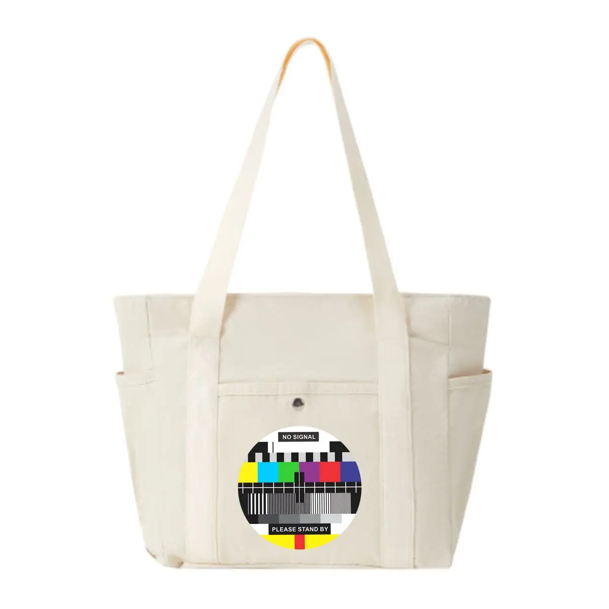 

Большая холщовая сумка с рисунком для ТВ-теста, женская повседневная винтажная сумка для поездок на работу