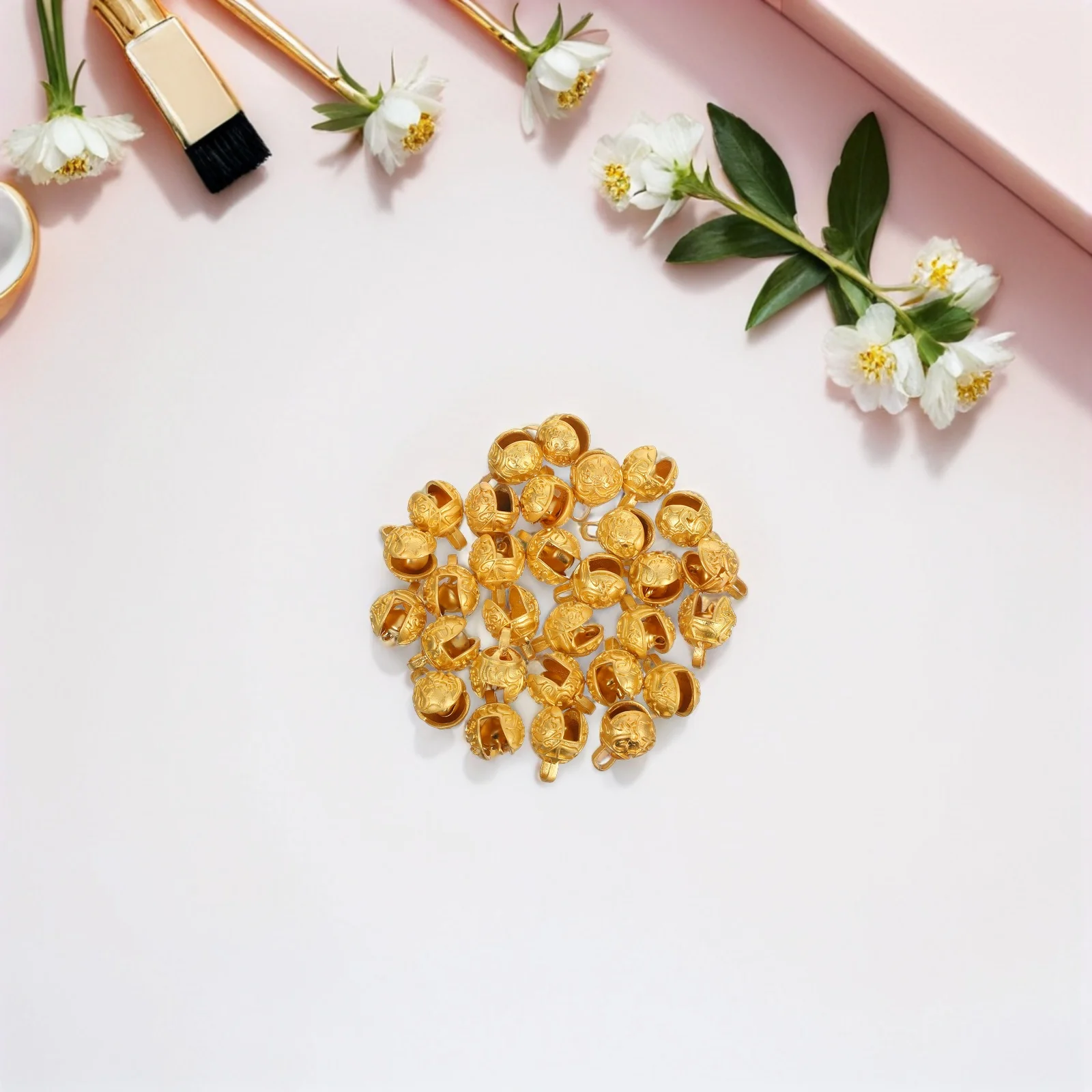 

30pcs Lion Head Bell Pendants Vintage Alloy Jewelry Craft Charms For Necklace Bracelet Diy Wind Chimes Mini Tibetan Bells Decor