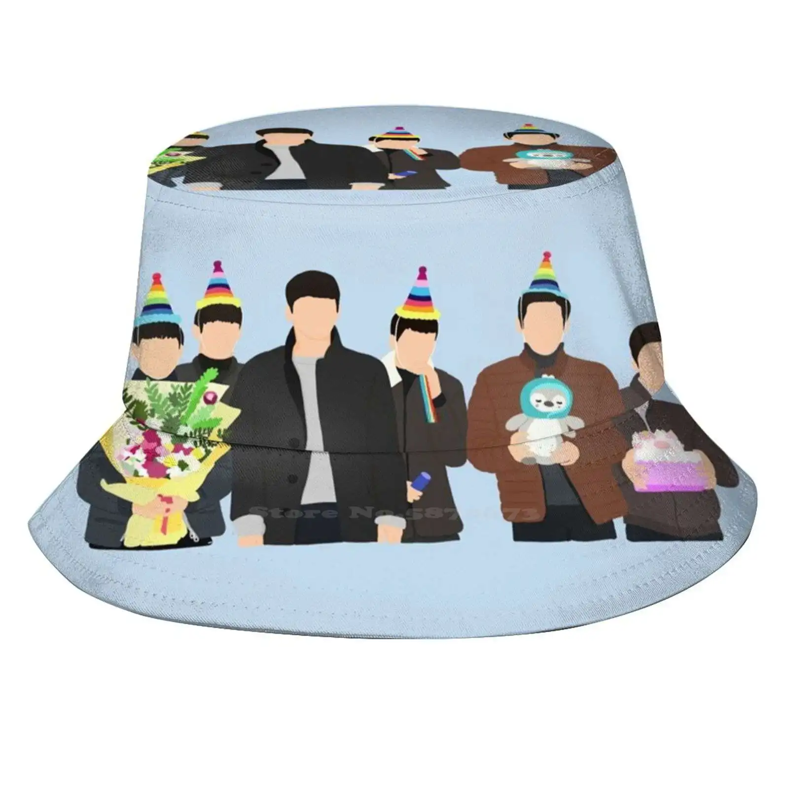 Crash Landing On You Birthday! Unisex Fisherman Hats Cap Birthday Sengil Chucahe Crash Landing On You He Laughed Will Be Yoon