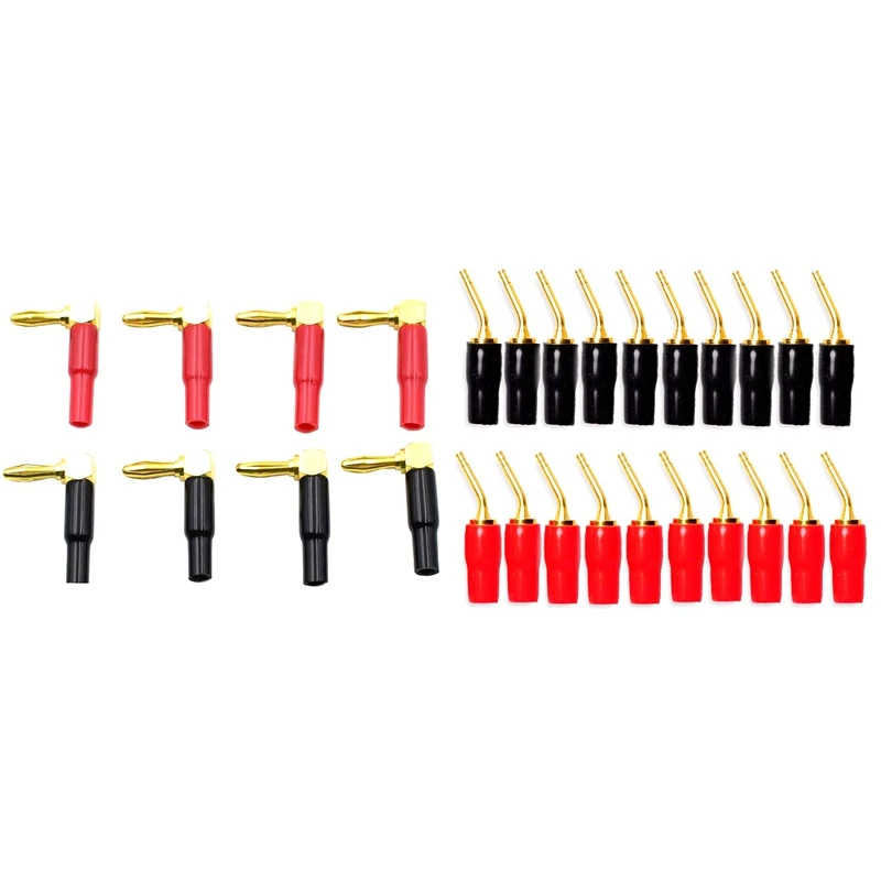 20 Stücke 2 Mm Bananenstecker Pin Schraubentyp Mit 8 Stücke 4 Mm Bananenstecker Lautsprecherkabel Stecker Adapter