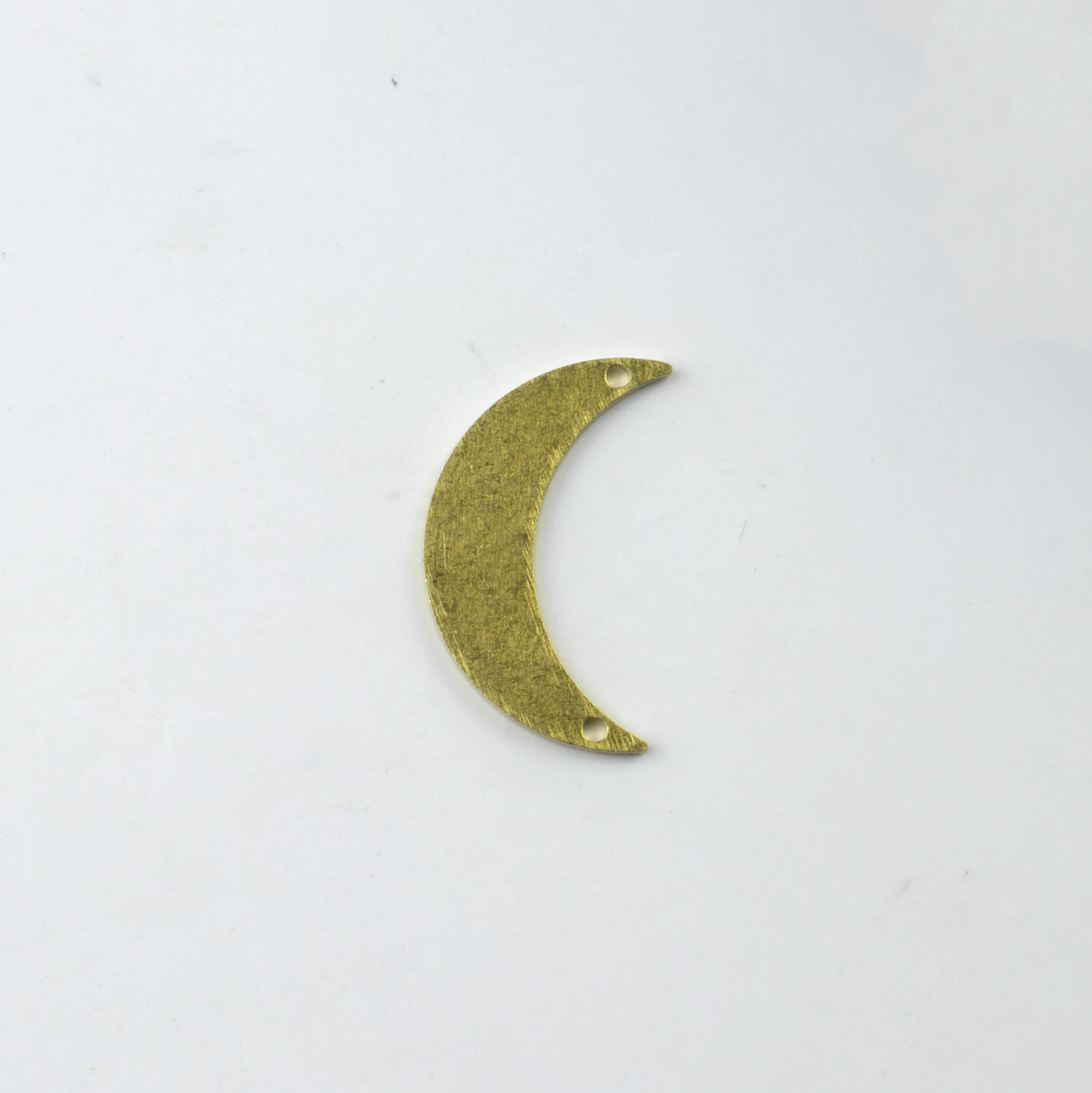 10pcs/lot Raw Brass Moon Pendant Crescent Charm Half Round Shape  For Diy Chain Bracelets Necklace Jewelry Making