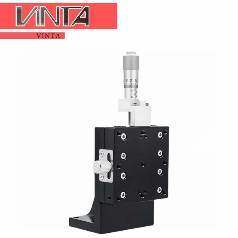 LV50 Z Axis 50*50mm Sliding Table Linear Stage Sliding Cross Roller Guide Manual Displacement Vertical Lift Fine Tuning Platform