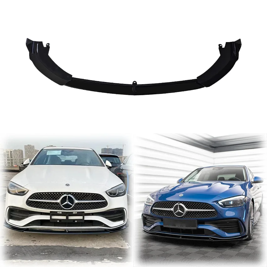 

2022 Для Mercedes Benz C Class W206 C200 C220 C260 C300 MP Стиль Передний бампер Губный спойлер Спойлер Разделитель Диффузор ABS