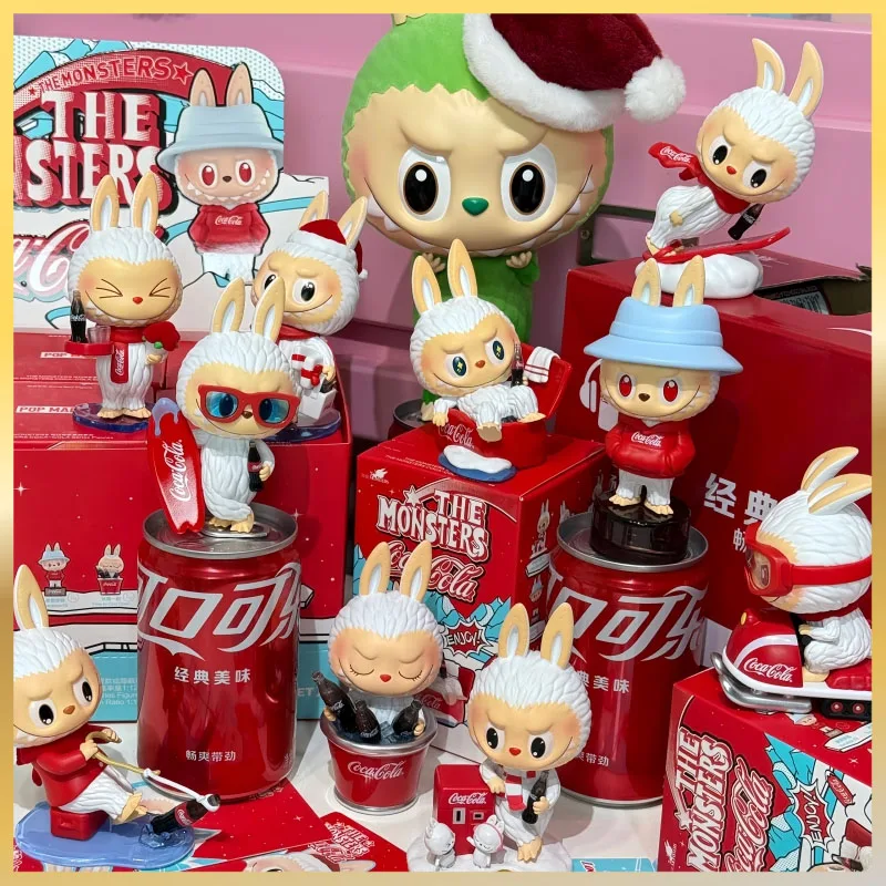 Labubu Original LOS MONSTERS Labubu muñeca Coca Cola serie figura de acción caja misteriosa Labubu caja ciega regalo de Navidad juguetes para niños