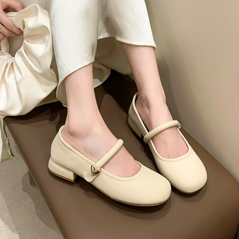 2024 Autumn New Barefoot PU Ballet Shoes for Women Flat Bottom Comfortable Soft Bottom Scattered Wide Toe Box Lightweight