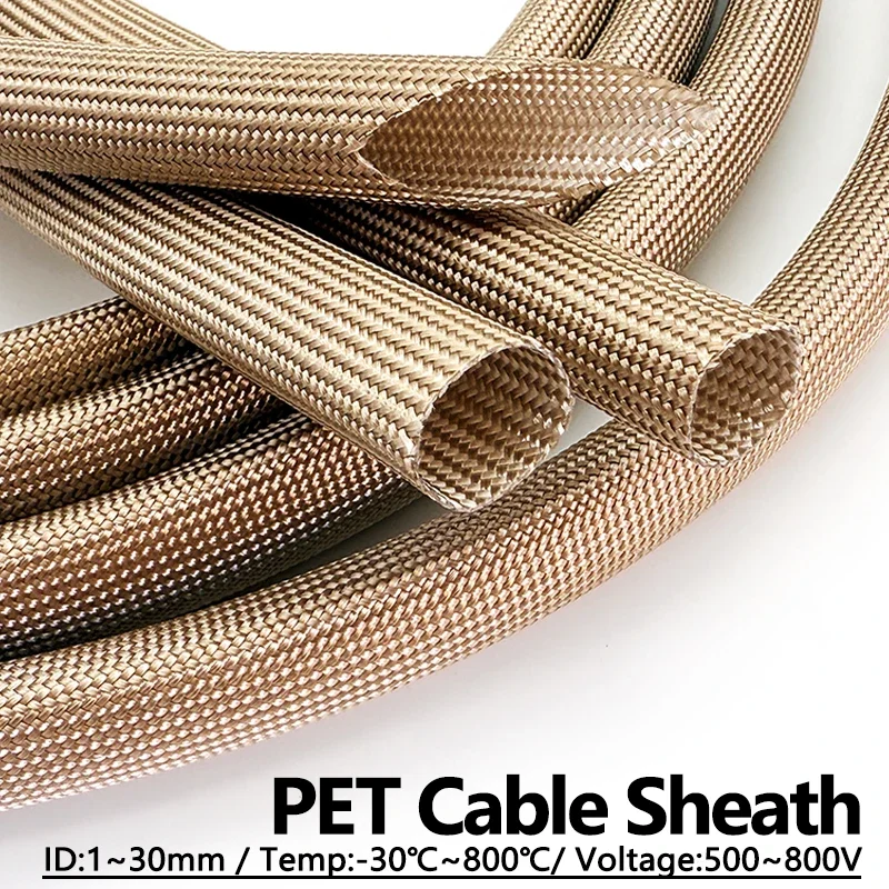 Flame Retardant Fiberglass Braided Sleeve 1mm-30mm 800Deg.C High Heat Insulation Anti-Abrasion Automotive Wire Cable Sleeve
