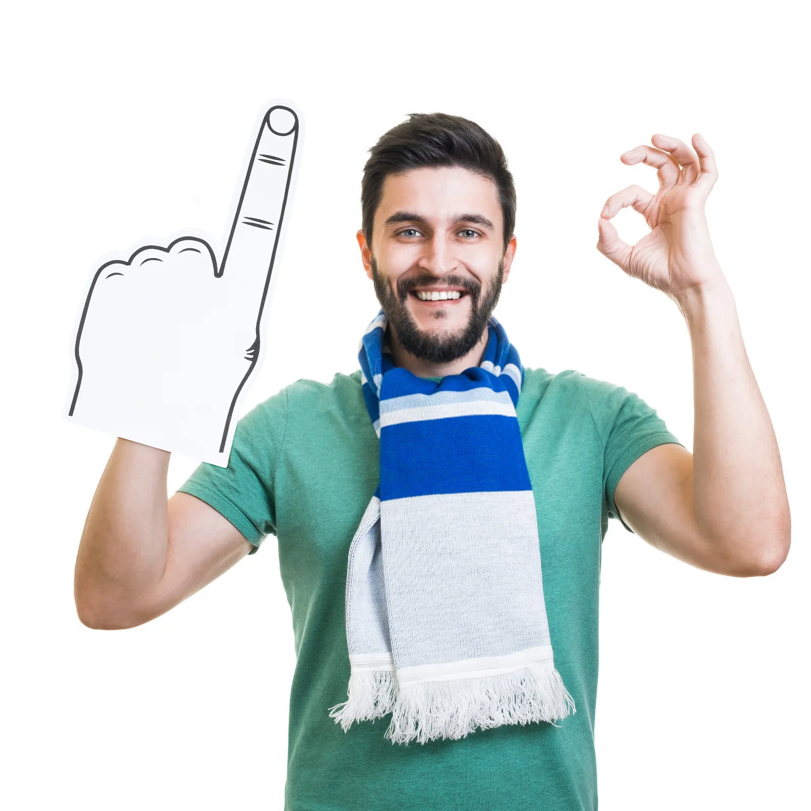 

5 Pcs Eva Palm Football Party Favors Foam Hand Fingers Gloves Cheering Props Cheerleading for Sports Soccer Gifts