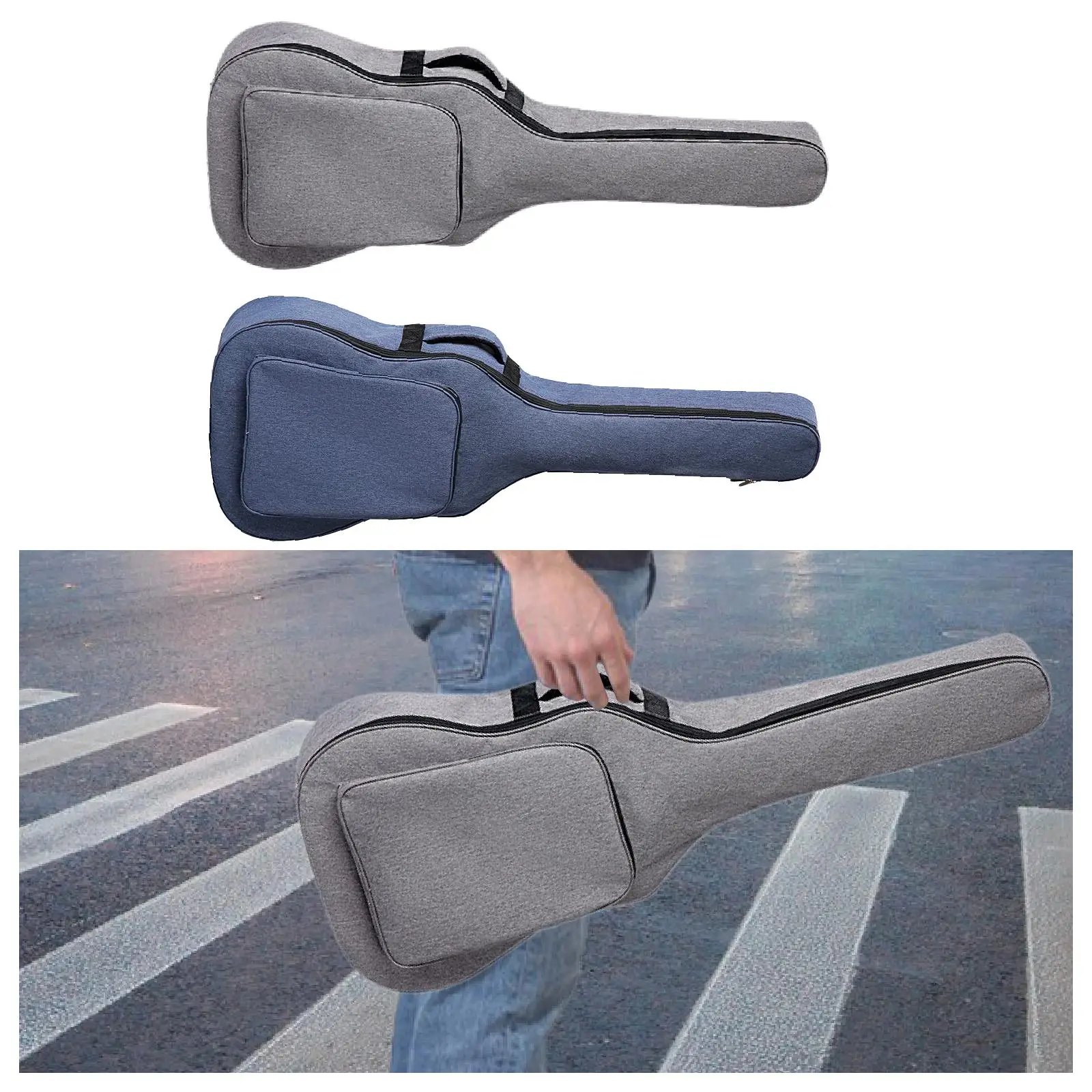 Guitar Backpack Acoustic Guitar Bag Portable Electric Bass Bag Instruments Pouch Gig Bag for Travel Concert Stage Petformance