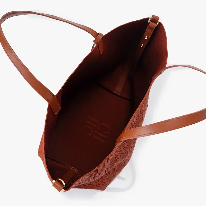 CH Brand Tote Bag Fly Woven Bag Vintage Fashion Designer Solid Color Large Capacity Multifunctional 2026 New Women's Tote