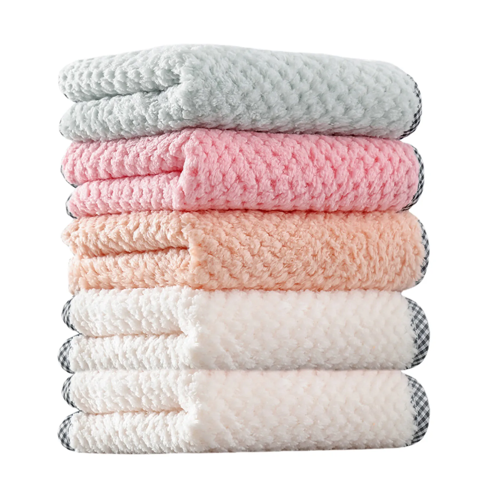 

5/10 PCS Coral Fleece Towel Absorbent Kitchen Cleaning Cloth Non-stick Oil Dish Towel Rags Napkins Household Cleaning Towel