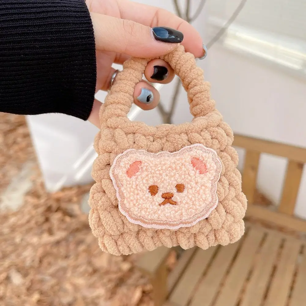 Plush Earphone Bear Bag Shell Bluetooth Headset Soft Earphone Case Fluffy Knitting for AirPods 1 2 Pro/Airpods 3 Pro2