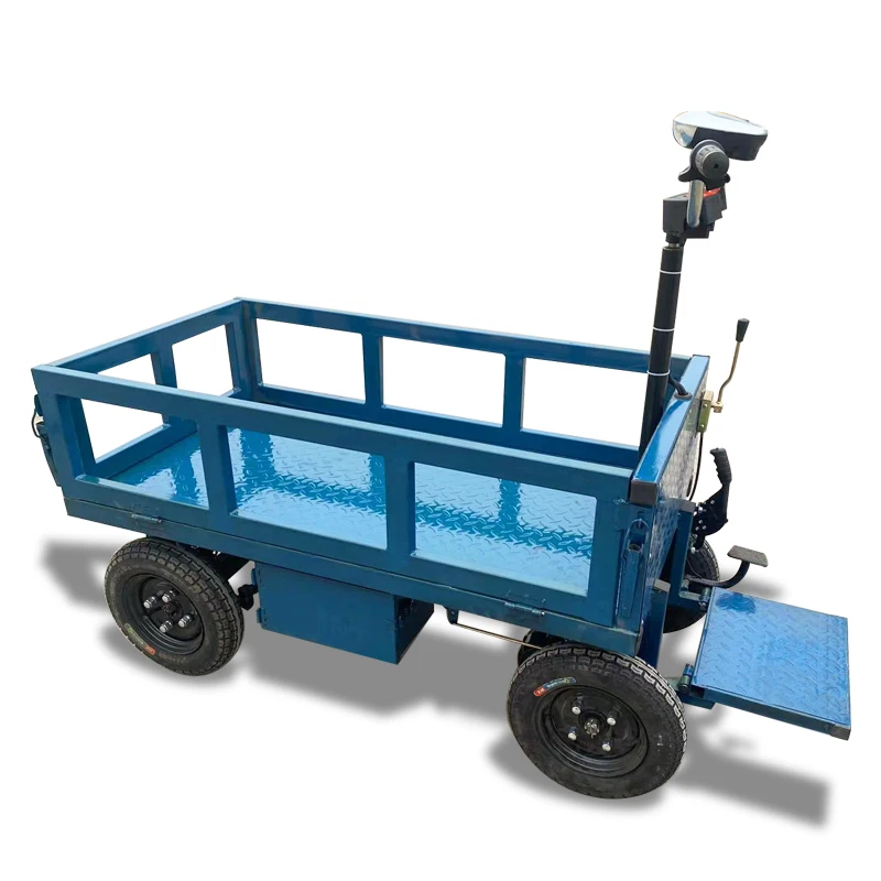 عربة نقل كهربائية بأربع عجلات 1000 كجم، عربة كهربائية، شاحنة مسطحة كهربائية لنقل المسافات القصيرة
