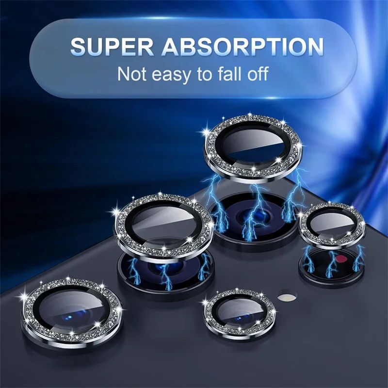 Glitter Bling Camera Lens Protector for Samsung Galaxy S23 S24 Plus S25 Ultra S25Ultra S 25 Metal Ring Lens Cover Accessories