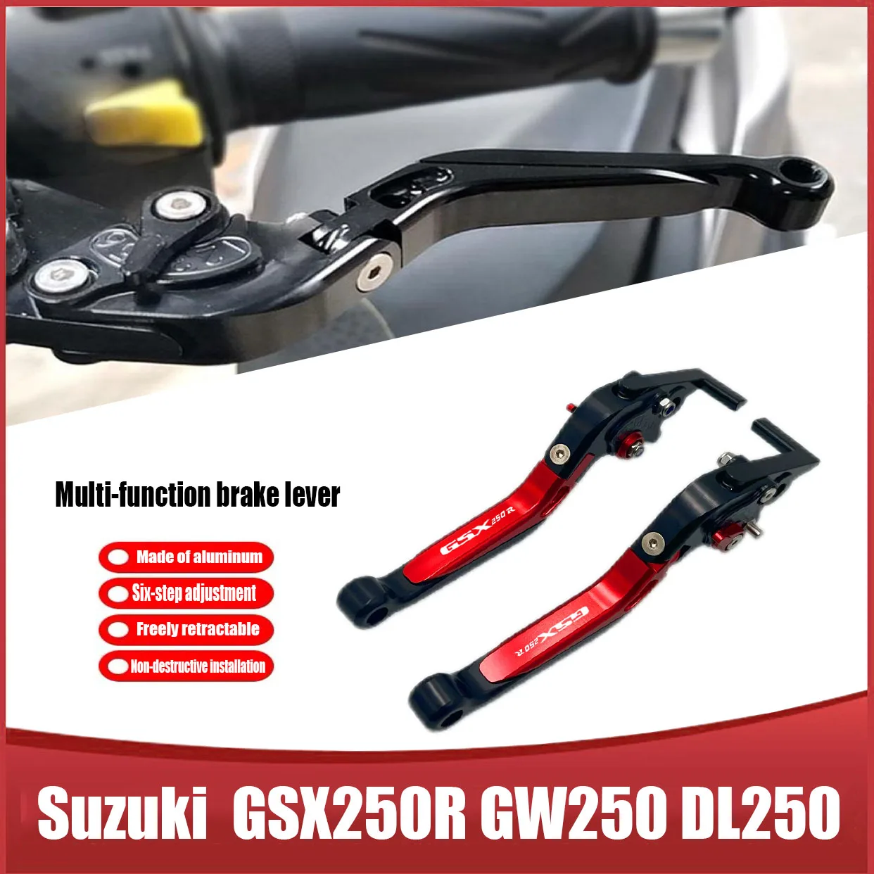 

Suzuki Motorcycle GSX250R GW250 DL250 Modified Brake Horn Handle Clutch Brake Horn Handle with Parking Function Accessories