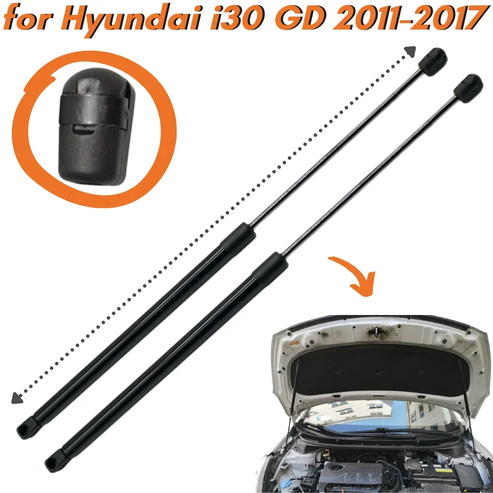 

Qty(2) Hood Struts for Hyundai i30 GD for Hyundai Elantra GT 2011-2017 Front Bonnet Gas Springs Shock Absorbers Lift Supports