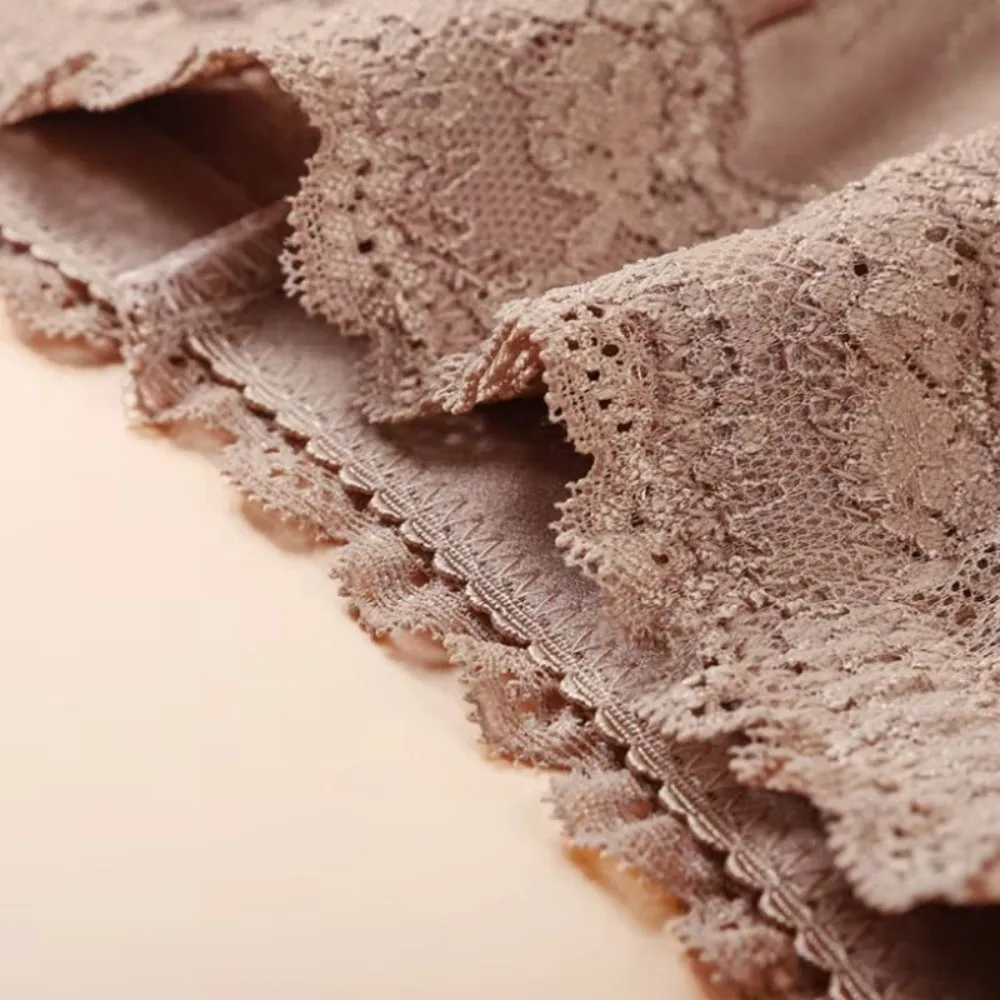 High Waist Safety Shorts Lace Layering Anti-Roll-Down Slip Shorts Plus Size XL-XXL Seamless Anti-Chafing Shorts Under Skirt