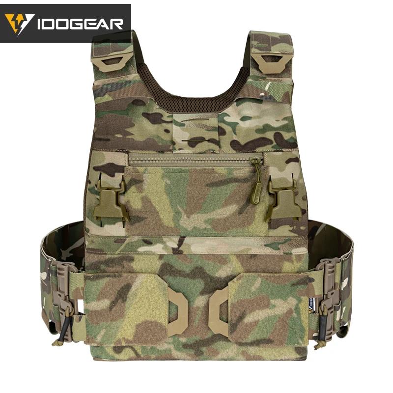 Imagem -02 - Idogear-colete Tático Militar para Caça Porta-pratos Sistema Molle Baixa Visibilidade Leve Airsoft Fcsk 3.0ex