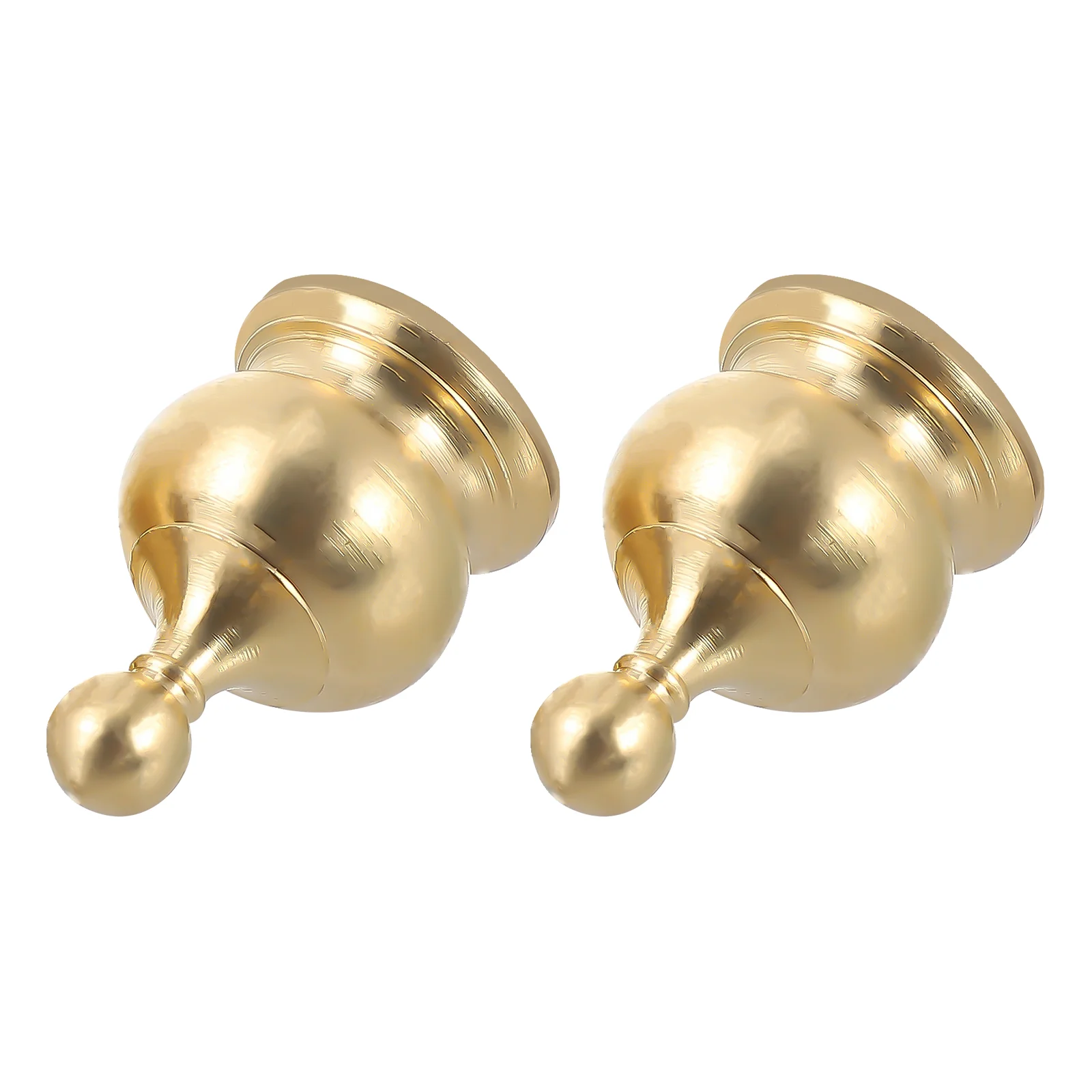 

2 Pcs Shade Knob Decoration for Lamp Finials Light Parts Copper Screw Caps Lamps