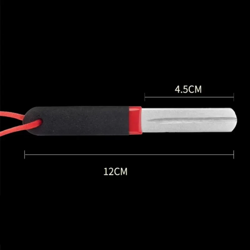 TOSR 1pc Portable Outdoor Double Groove Fishing Hook Sharpening Hone Fishing Grinding Hook Sharpener Tool Fishing Tool