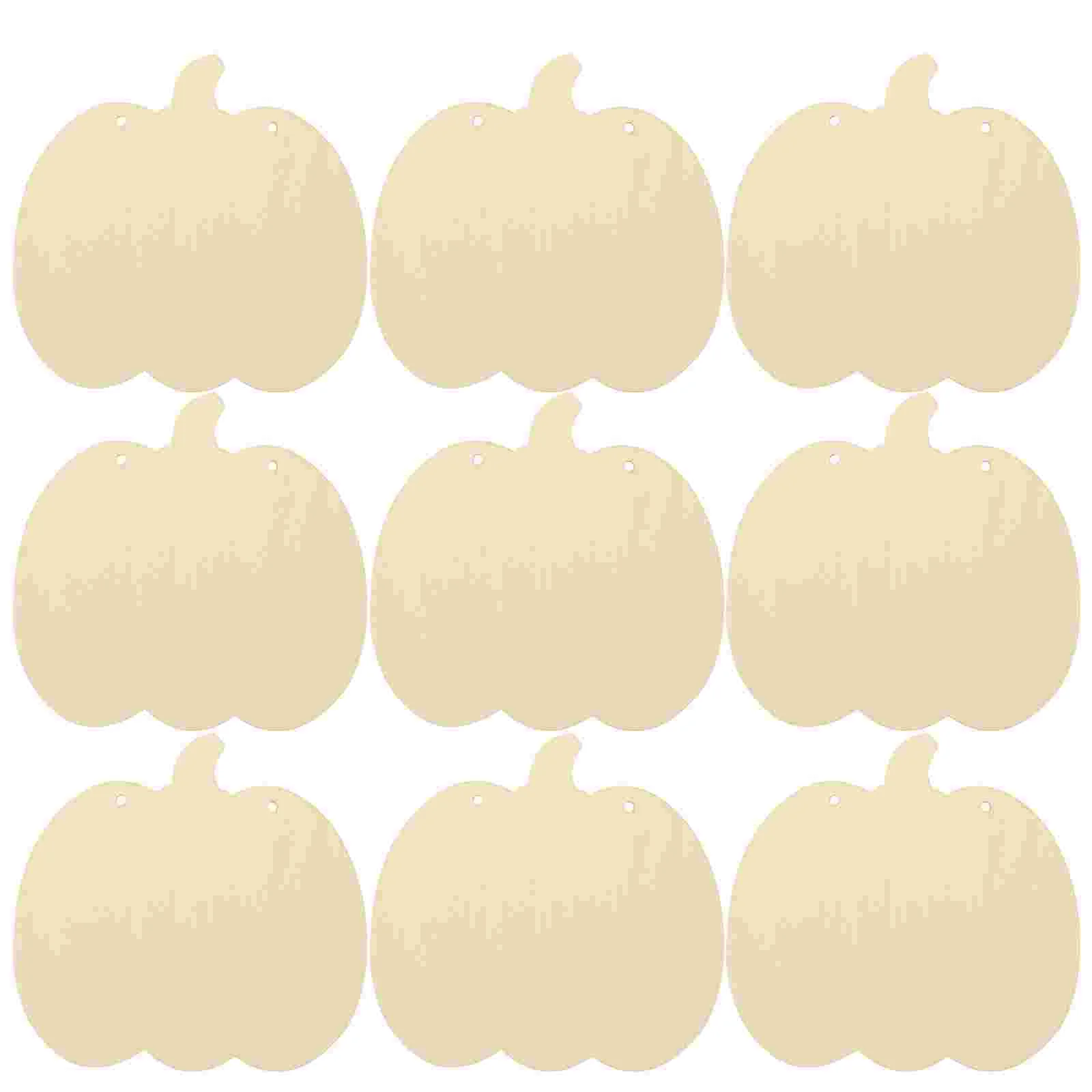 10 Pcs Wooden Pumpkin Slices DIY Decoration Hanging Shape 10pcs/pack (15cm) Blank Unfinished Tag for Crafts Chips