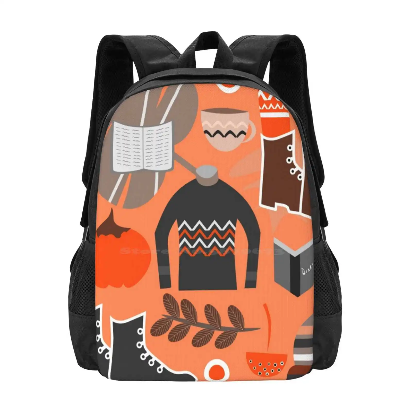 Mochilas escolares listas para el invierno para niñas adolescentes, bolsas de viaje para computadora portátil, clima frío, setas, gorro, suéter, botas