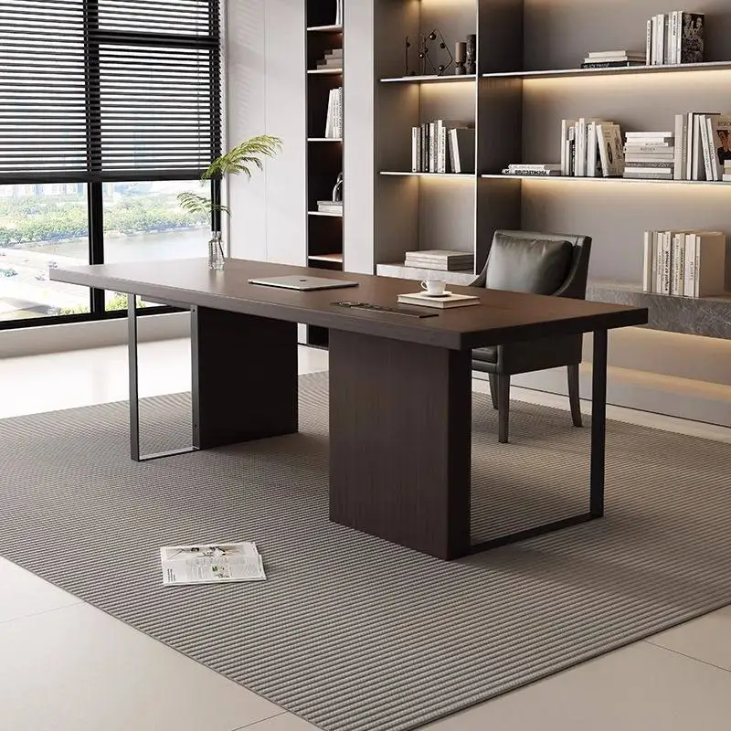 

Modern simple home wooden desk, Italian light luxury high-end desk, study desk, computer desk