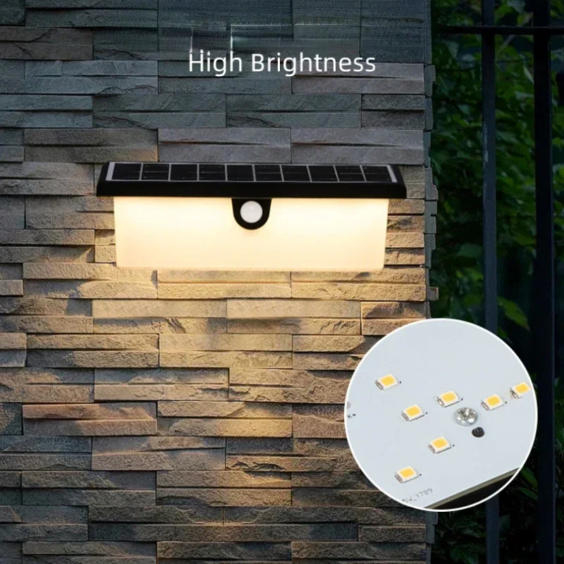 IP65 Solar Sensor Wall Lights Outdoor Waterproof Garden Lights Outdoor Wiring Free Solar Sensor Lights