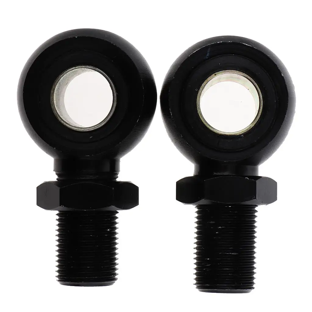 Aluminium Alloy 2pcs Motorcycle Scooter ATV Shock Absorber Clevis Adapter 14mm O-type End Black