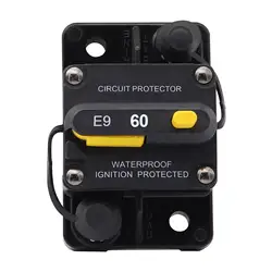 60 Amp Circuit Breaker 12V - 72V Fuse Holder Inverter Car Speaker Protection