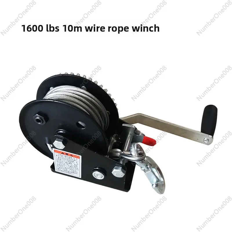 ونش يدوي ذاتي القفل، رافعة كابل يدوية شديدة التحمل، بكرة رفع مطلية بالزنك لاستخدام شاحنة جيب البحرية المنزلية #3