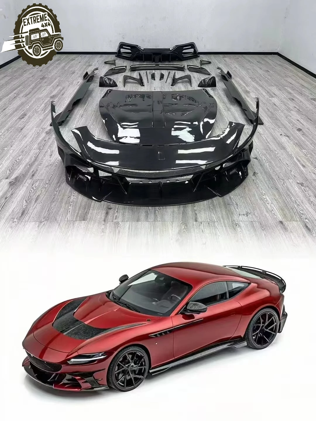 

Carbon Fiber Exterior Parts for Ferrari Roma - Dry/Wet Carbon Aero Upgrade Kit