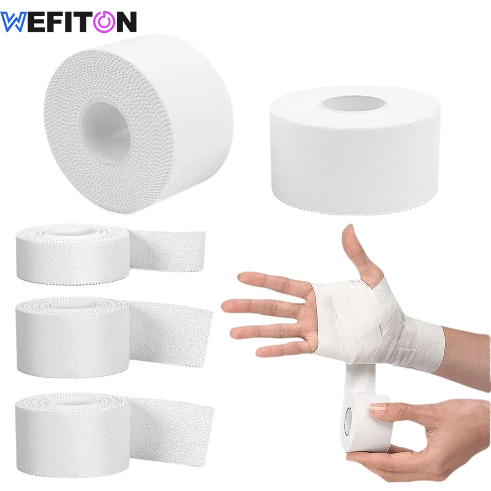 3Roll Athletic Tape - No-Sticky Residue White Bandage Gauze Tape - Skin Friendly Athletic Tape Athletes,Coaches,Amateur,Workout