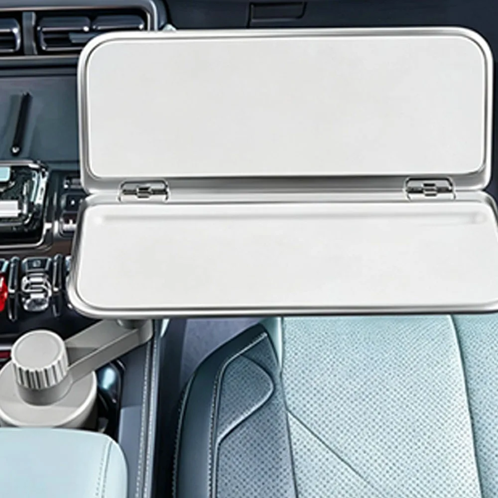 For BYD Leopard 5 Denza B5 2023-2026 Rotating Foldable Rear Table Tray With Cup Holder Tea Desk Interior Modification Accessorie