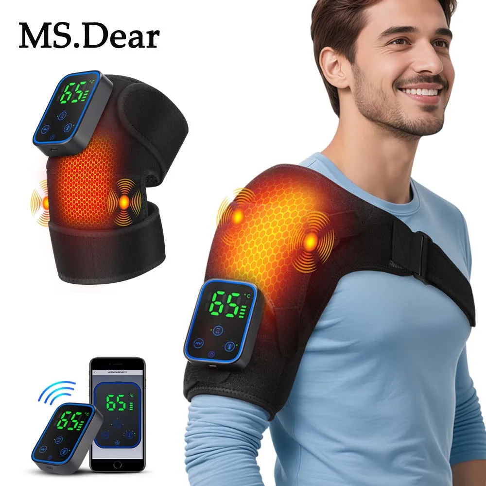

Wireless APP Control Electric Shoulder Massager/Graphene Heating Knee Massager Vibration Heated Shoulder Knee Massage Brace Belt